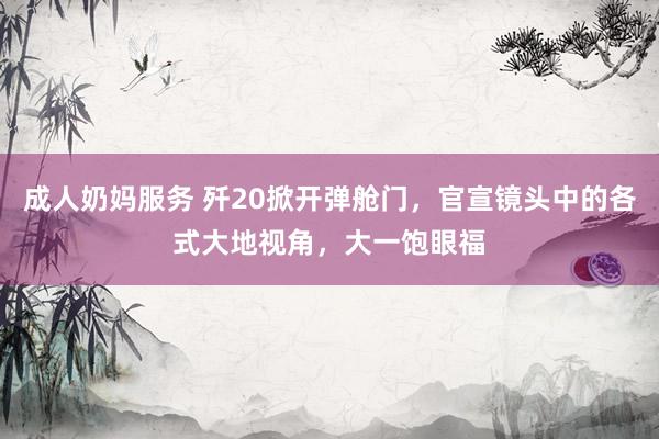 成人奶妈服务 歼20掀开弹舱门，官宣镜头中的各式大地视角，大一饱眼福