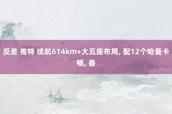反差 推特 续航614km+大五座布局, 配12个哈曼卡顿, 香